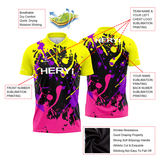 Customized breathable and quick-drying short-sleeved printed motorcycle racing jersey