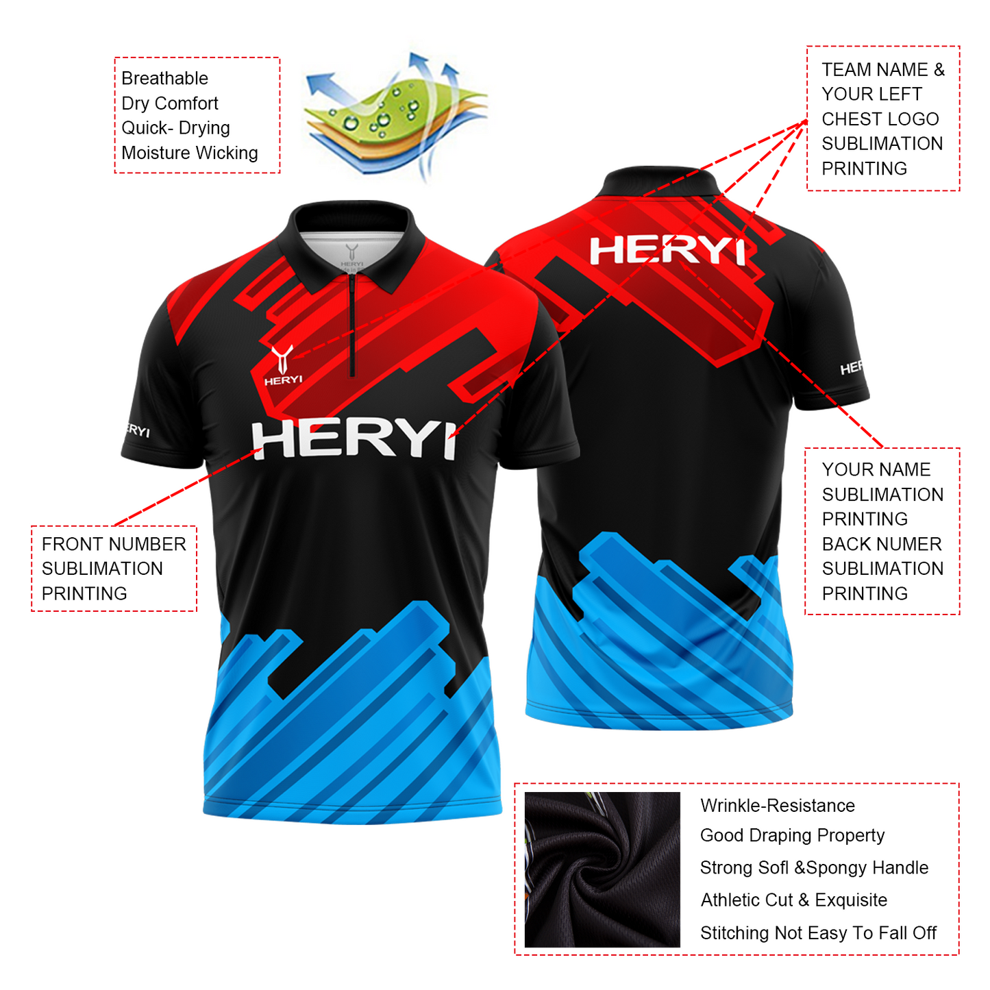 Sublimated Custom Polo Shirts P001