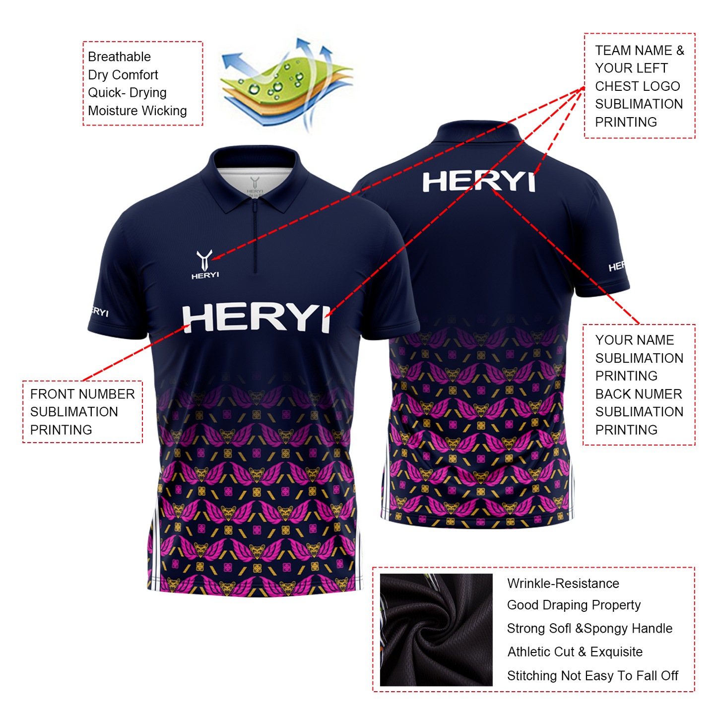 Custom Sublimated Polo Shirt P007