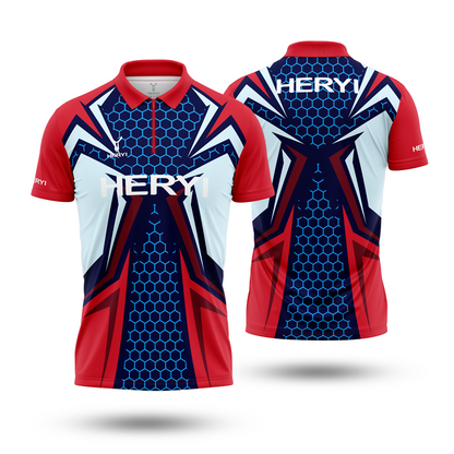 Custom Design Mens Dart Polo Shirts With Zipper