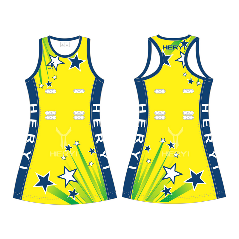 Custom black red netball dress