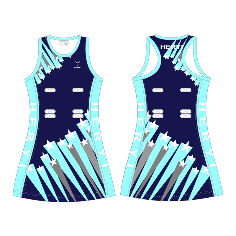 Custom pink red netball dress