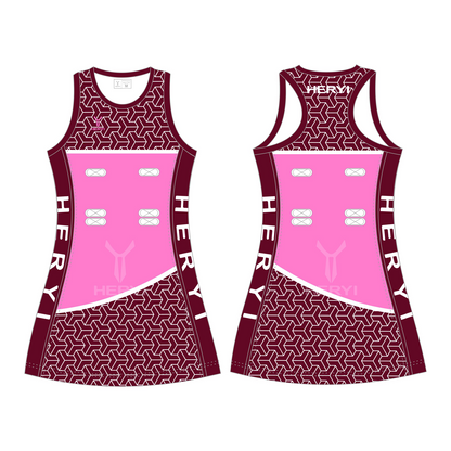 pink netball dresses Prime SlimFit HP Netball Dress Design Your Own Custom Coast 2 Coast Sports Australia