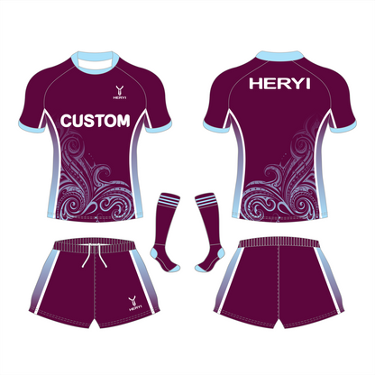 Custom Fiji New Zealand  Rugby Uniform Jerseys
