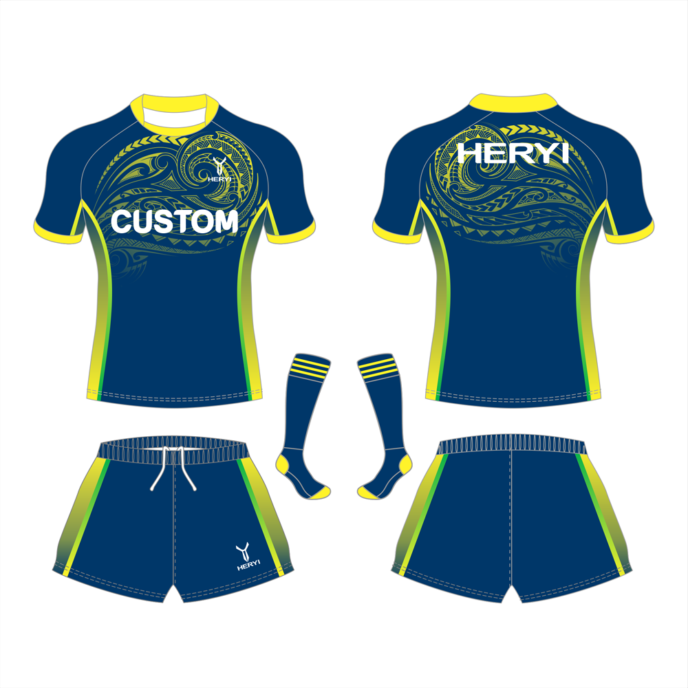 Custom Fiji New Zealand  Rugby Uniform Jerseys