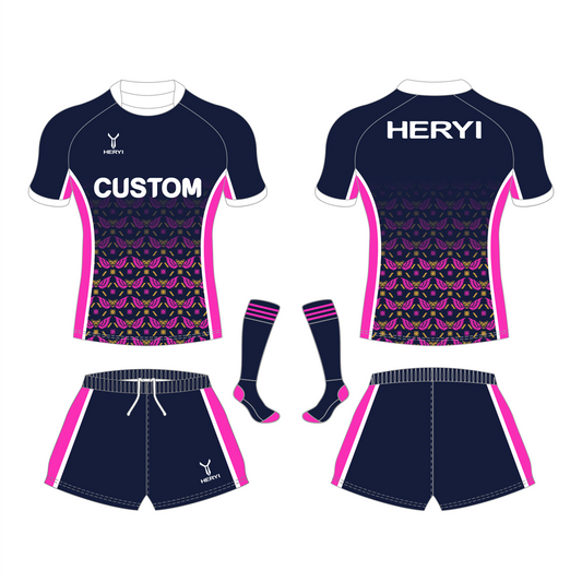 Custom 100% Polyester Team Sublimation Fiji Rugby Jersey